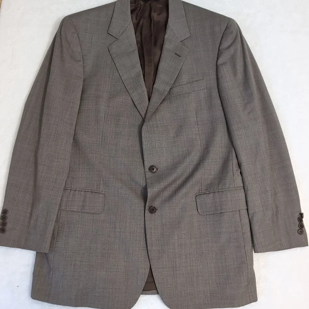 Brooks Brothers‎ Blazer 42L Long Loro Piana Wool 1818 Madison Brown/Gray